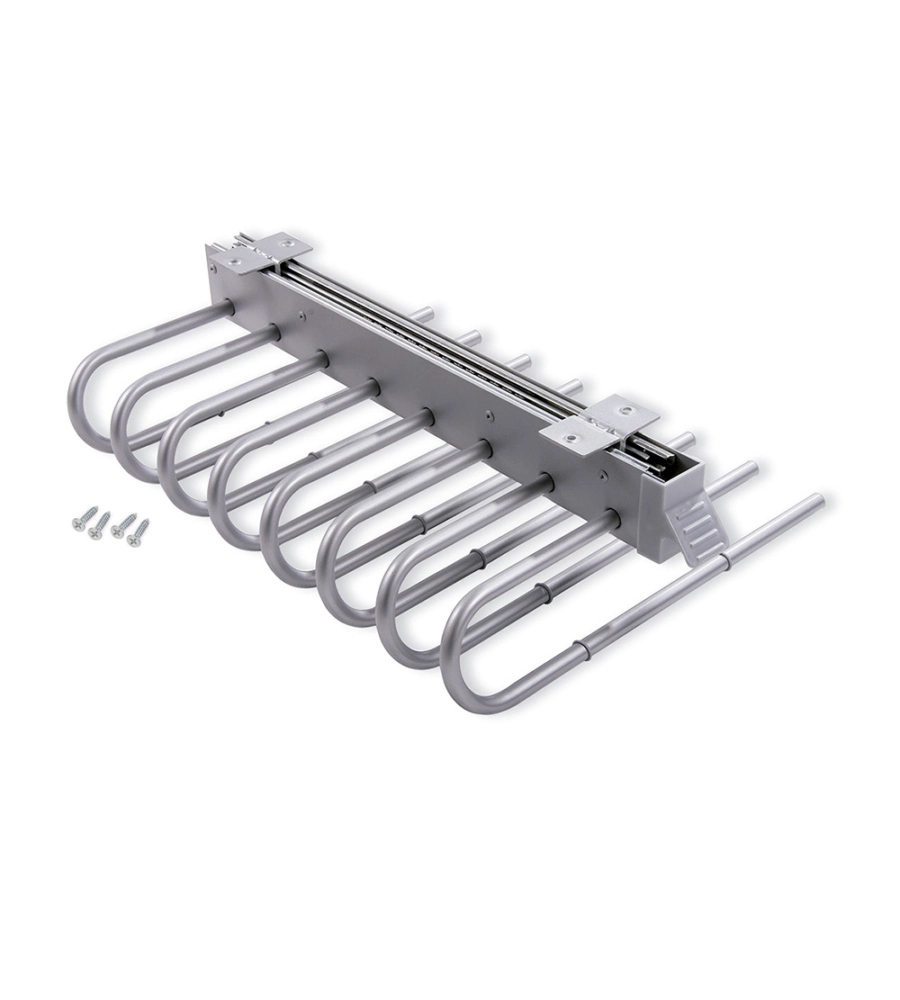 PORTA PANTALONI SX ESTRAIBILE PER ARMADIO GRIGIO METALLIZZATO - EMUCA.