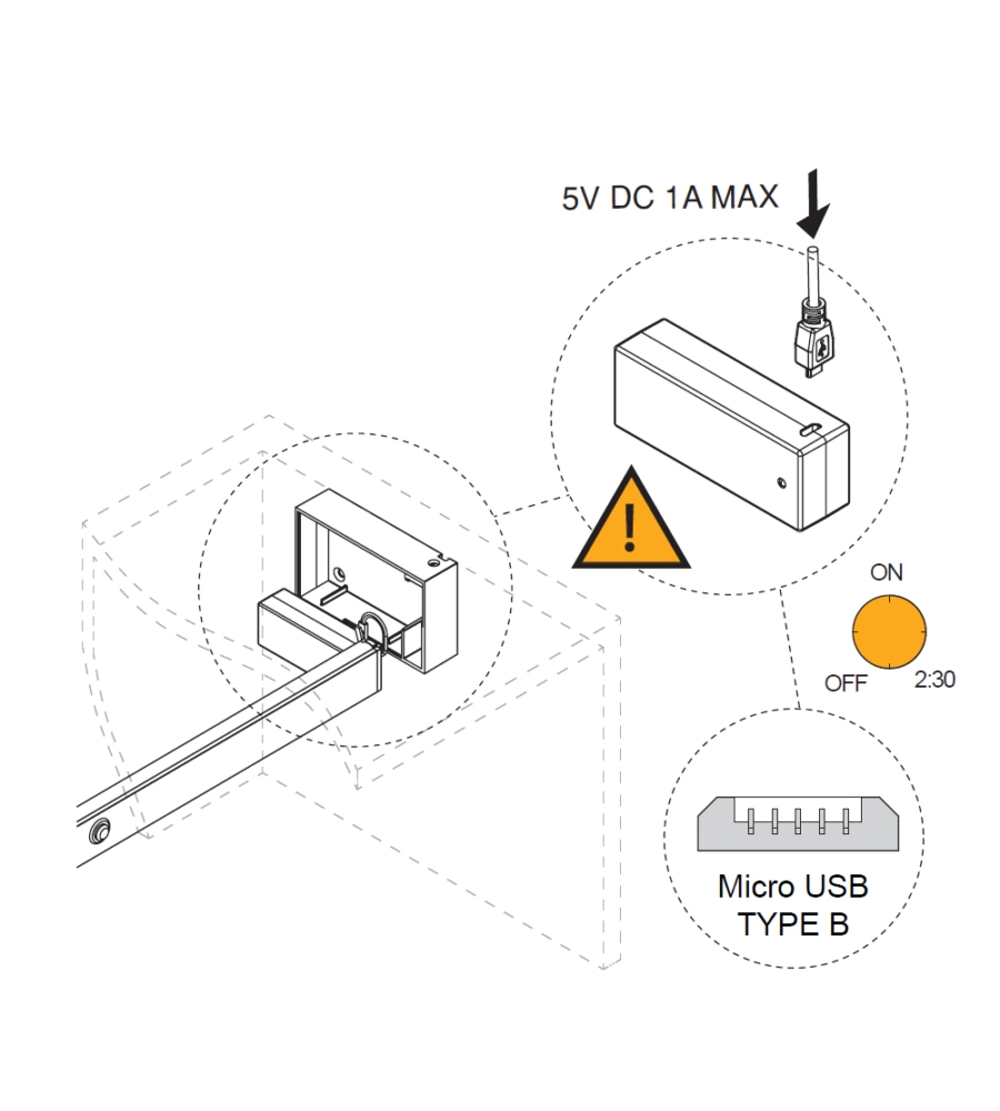 BARRA APPENDIABILI PER ARMADI REGOLABILE 1.008-1.158 MM BATTERIA RIMOVIBIL E SENSORE DI MOVIMENTO ANODIZZATO OPACO - EMUCA.
