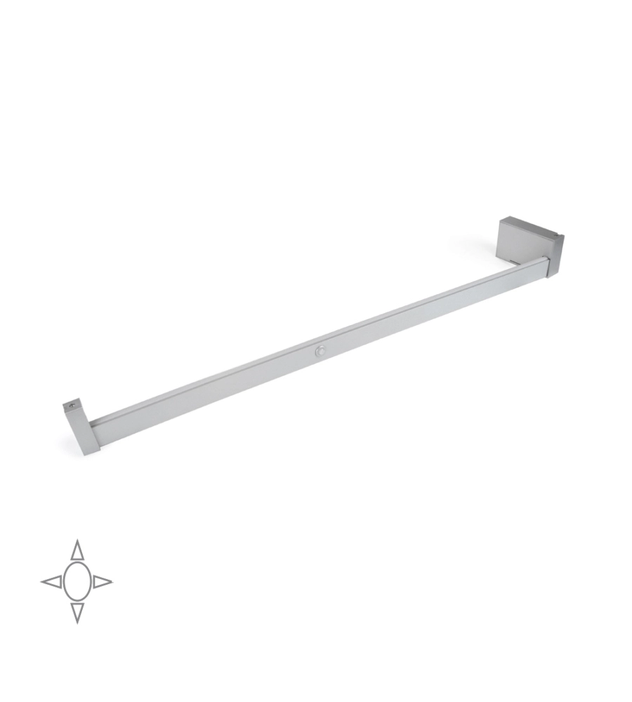 BARRA APPENDIABILI PER ARMADI REGOLABILE 708-858 MM BATTERIA RIMOVIBIL E SENSORE DI MOVIMENTO ANODIZZATO OPACO - EMUCA.