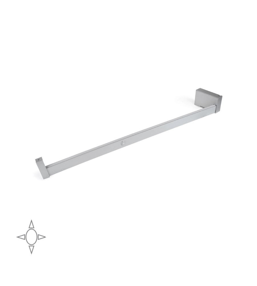 BARRA APPENDIABILI PER ARMADI REGOLABILE 558-708 MM BATTERIA RIMOVIBIL E SENSORE DI MOVIMENTO ANODIZZATO OPACO - EMUCA.