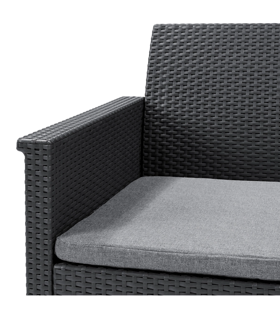 SET DA GIARDINO KETER "EMMA BALCONY" CON 2 POLTRONE E TAVOLO, COLORE GRAFITE - KETER