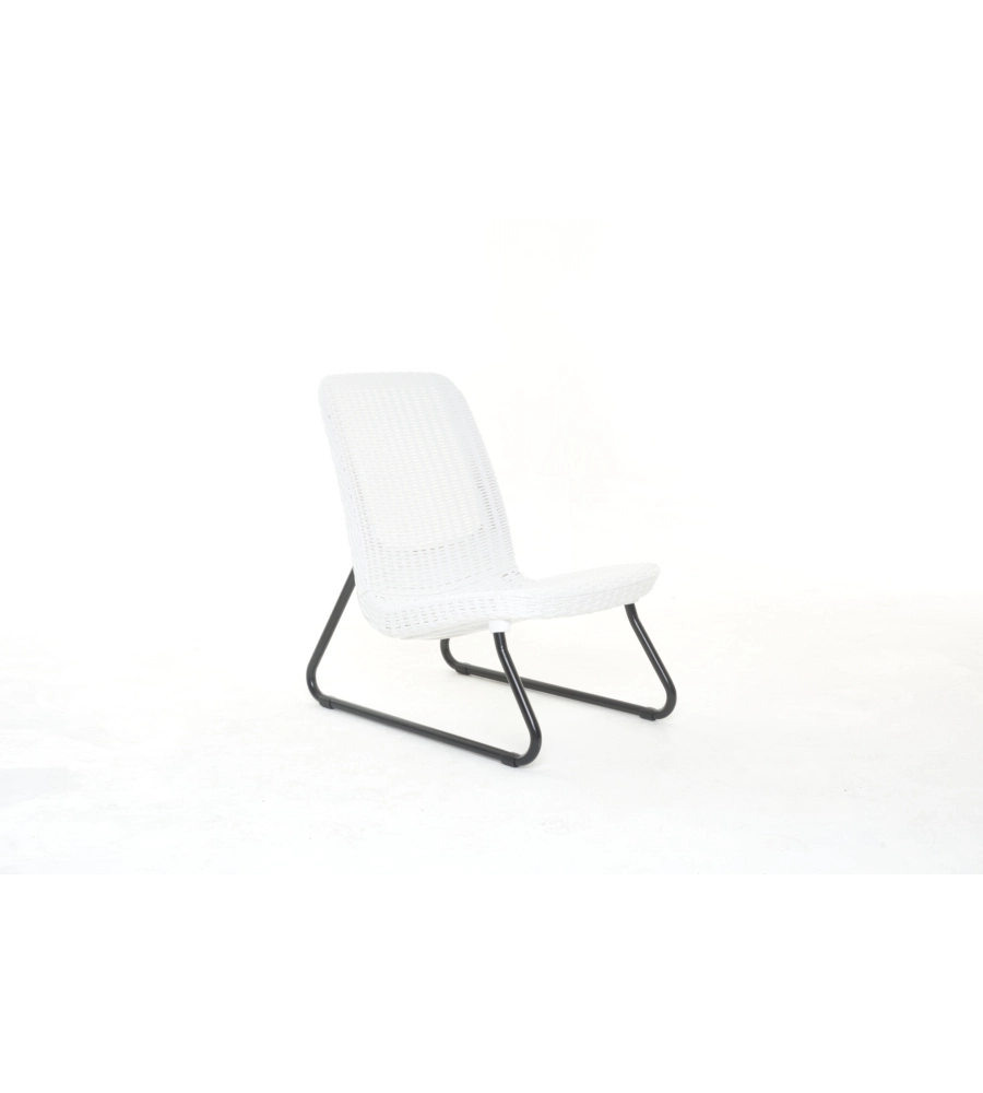 SET DA GIARDINO "RIO BALCONY" CON 2 POLTRONE E TAVOLO, COLORE BIANCO - KETER