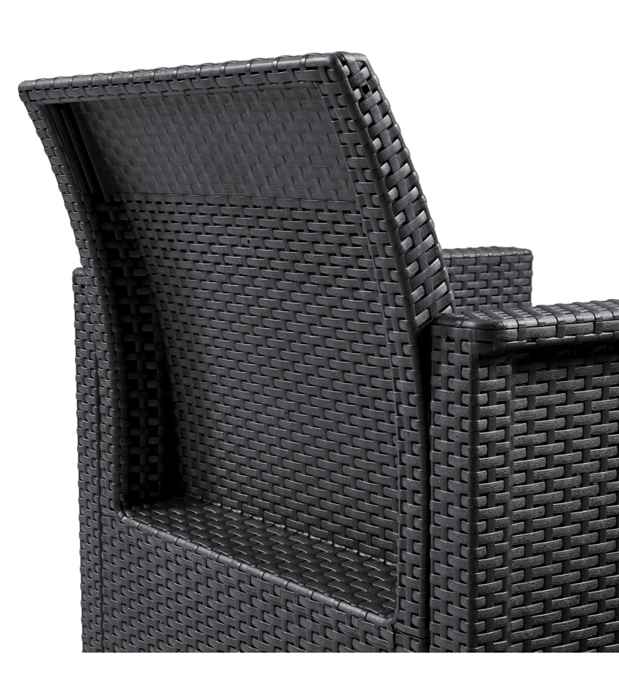 SET DA GIARDINO KETER "EMMA LOUNGE" CON DIVANO 2 POSTI, COLORE GRAFITE - KETER