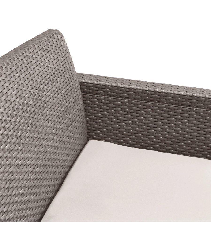 SET DA GIARDINO KETER "ALABAMA LOUNGE" CON DIVANO 2 POSTI, COLORE CAPPUCCINO - KETER