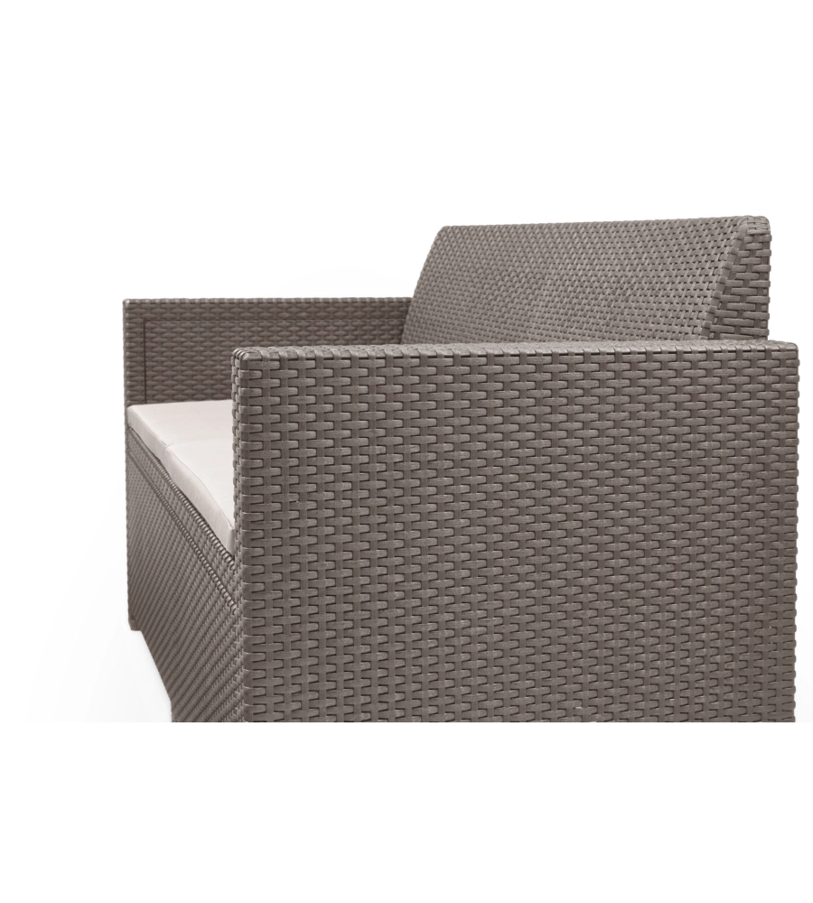 SET DA GIARDINO KETER "ALABAMA LOUNGE" CON DIVANO 2 POSTI, COLORE CAPPUCCINO - KETER
