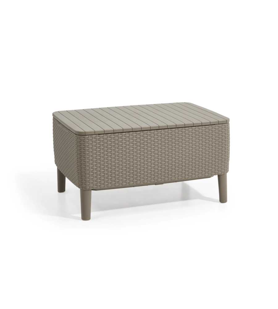 SET DA GIARDINO "SALEMO LOUNGE" CON 2 POLTRONE, DIVANO A 2 POSTI E TAVOLINO, COLORE CAPPUCCINO - KETER