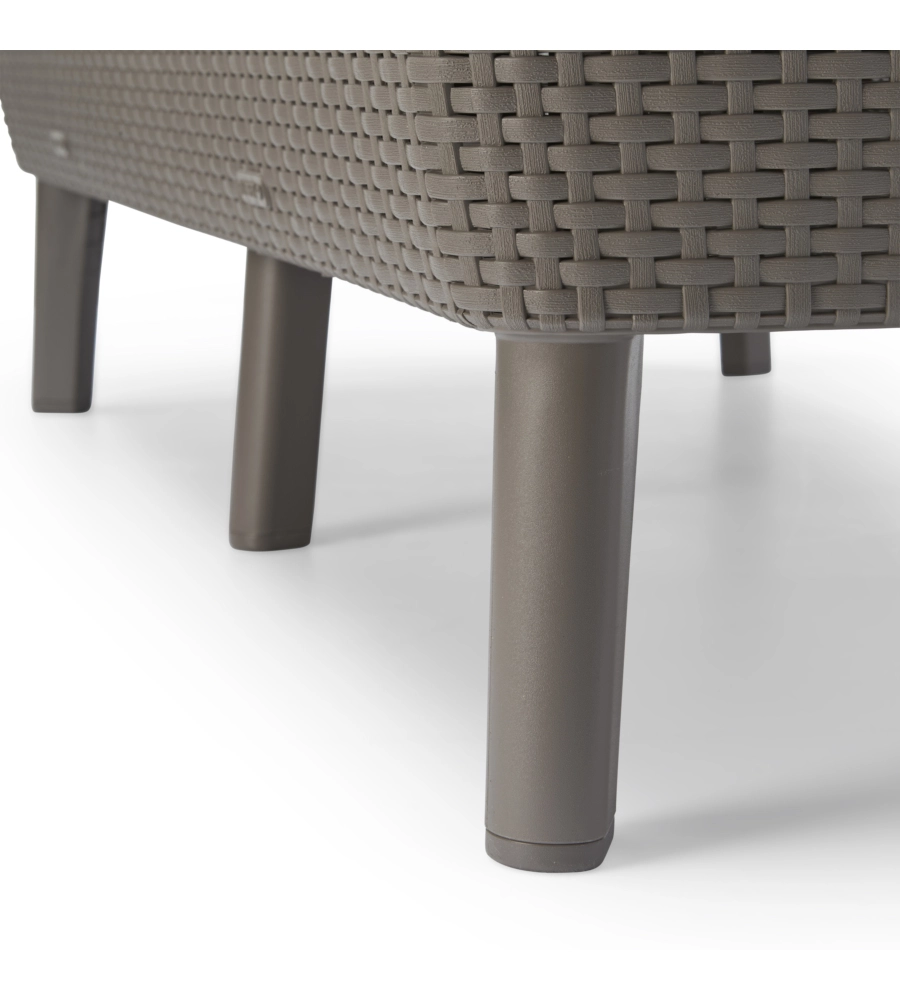 SET DA GIARDINO "SALEMO LOUNGE" CON 2 POLTRONE, DIVANO A 2 POSTI E TAVOLINO, COLORE CAPPUCCINO - KETER