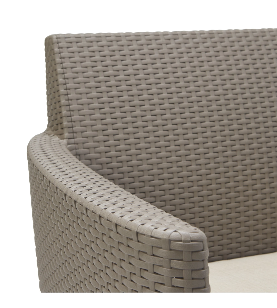 SET DA GIARDINO "SALEMO LOUNGE" CON 2 POLTRONE, DIVANO A 2 POSTI E TAVOLINO, COLORE CAPPUCCINO - KETER