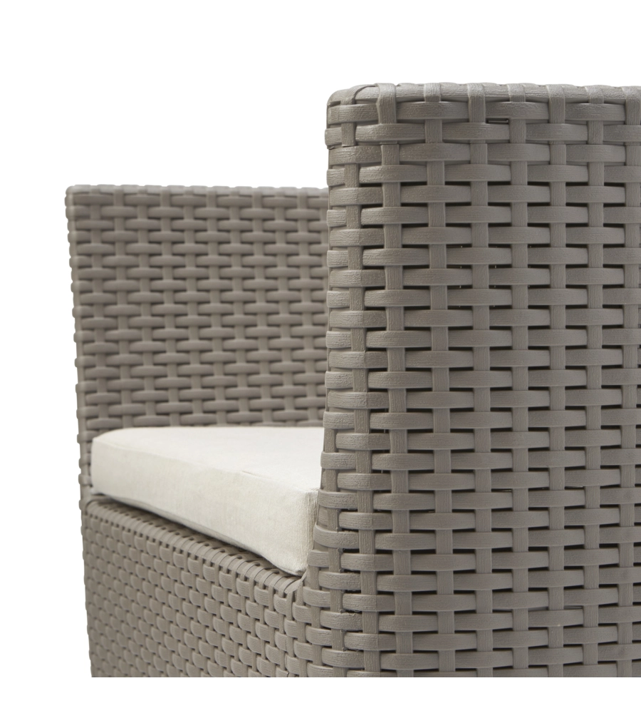 SET DA GIARDINO "SALEMO LOUNGE" CON 2 POLTRONE, DIVANO A 2 POSTI E TAVOLINO, COLORE CAPPUCCINO - KETER