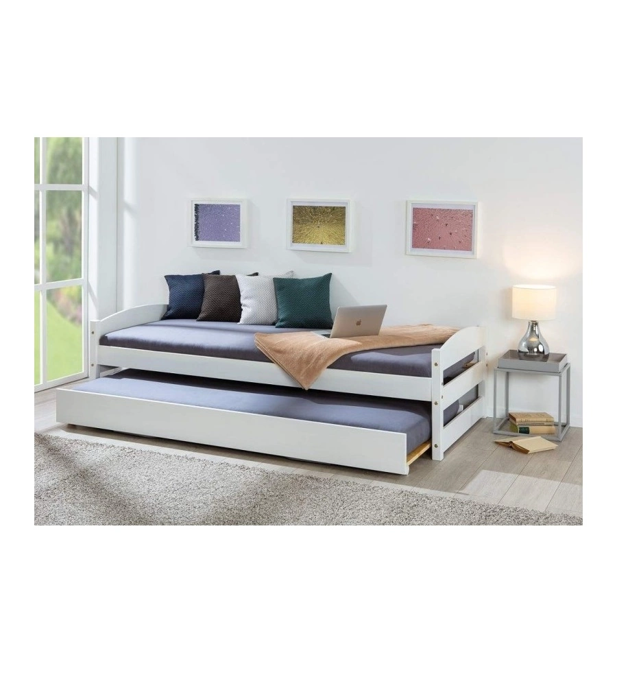 LETTO SINGOLO CON SECONDO LETTO ESTRAIBILE 209X62X97 CM