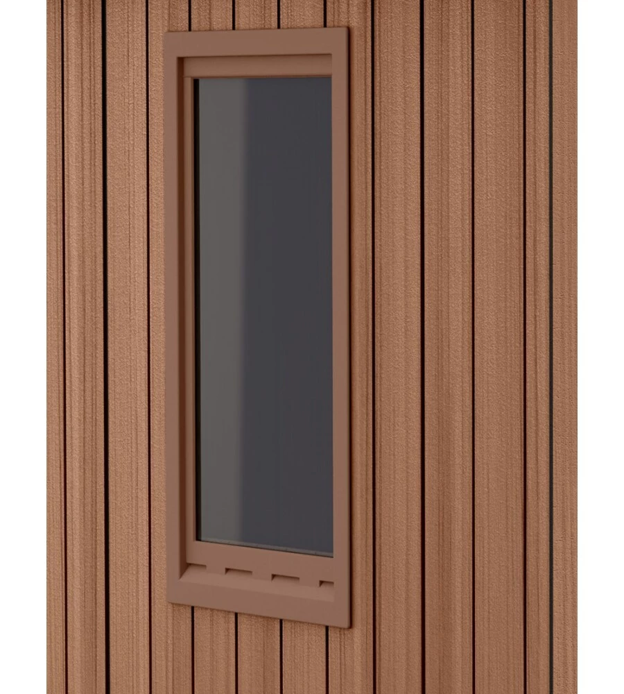 CASETTA DA GIARDINO KETER "DARWIN 4x6" IN EVOTECH+ COLORE MARRONE CON PORTA BATTENTE SINGOLA 125,8X184,5X205,1 CM