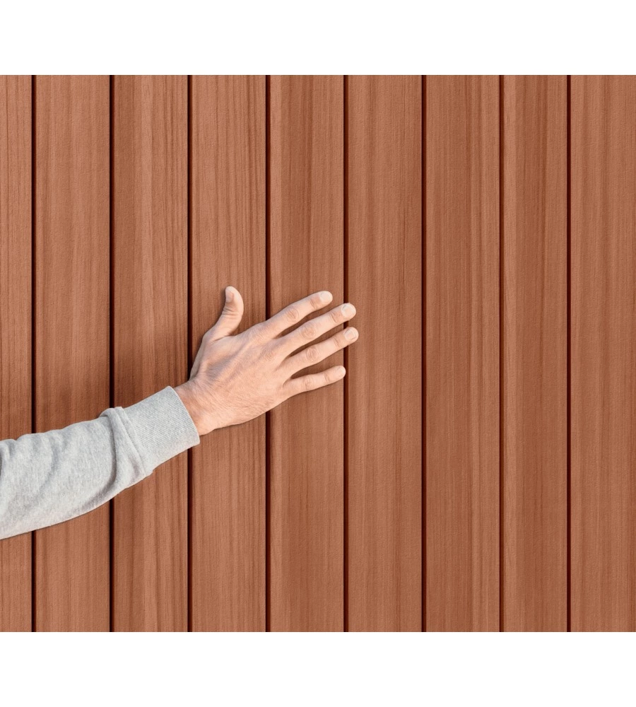 CASETTA DA GIARDINO KETER "DARWIN 4x6" IN EVOTECH+ COLORE MARRONE CON PORTA BATTENTE SINGOLA 125,8X184,5X205,1 CM