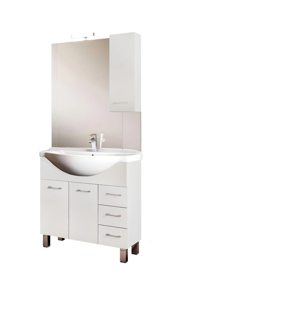 MOBILE BAGNO "GAIA" 2 ANTE, 3 CASSETTI E 1 COLONNINA, 85X50X200 CM