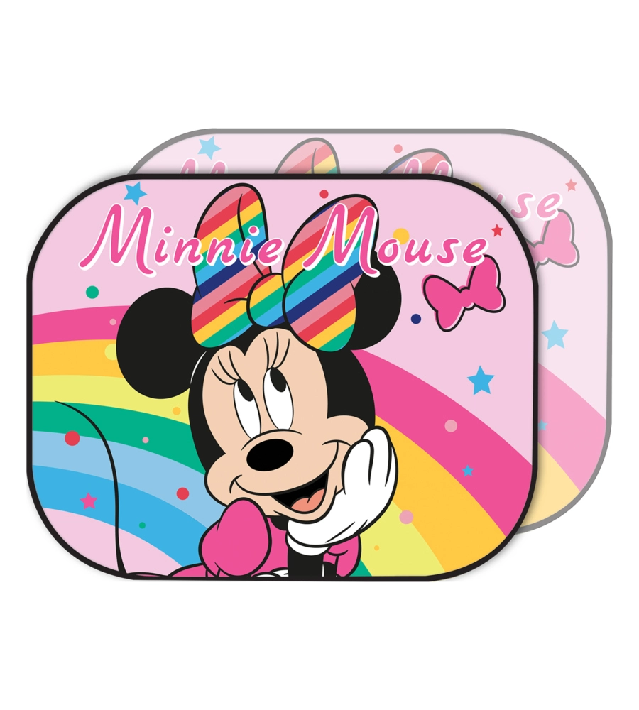 COPPIA TENDINE LATERALI "DISNEY MINNIE MOUSE" ARCOBALENO 44X35 CM