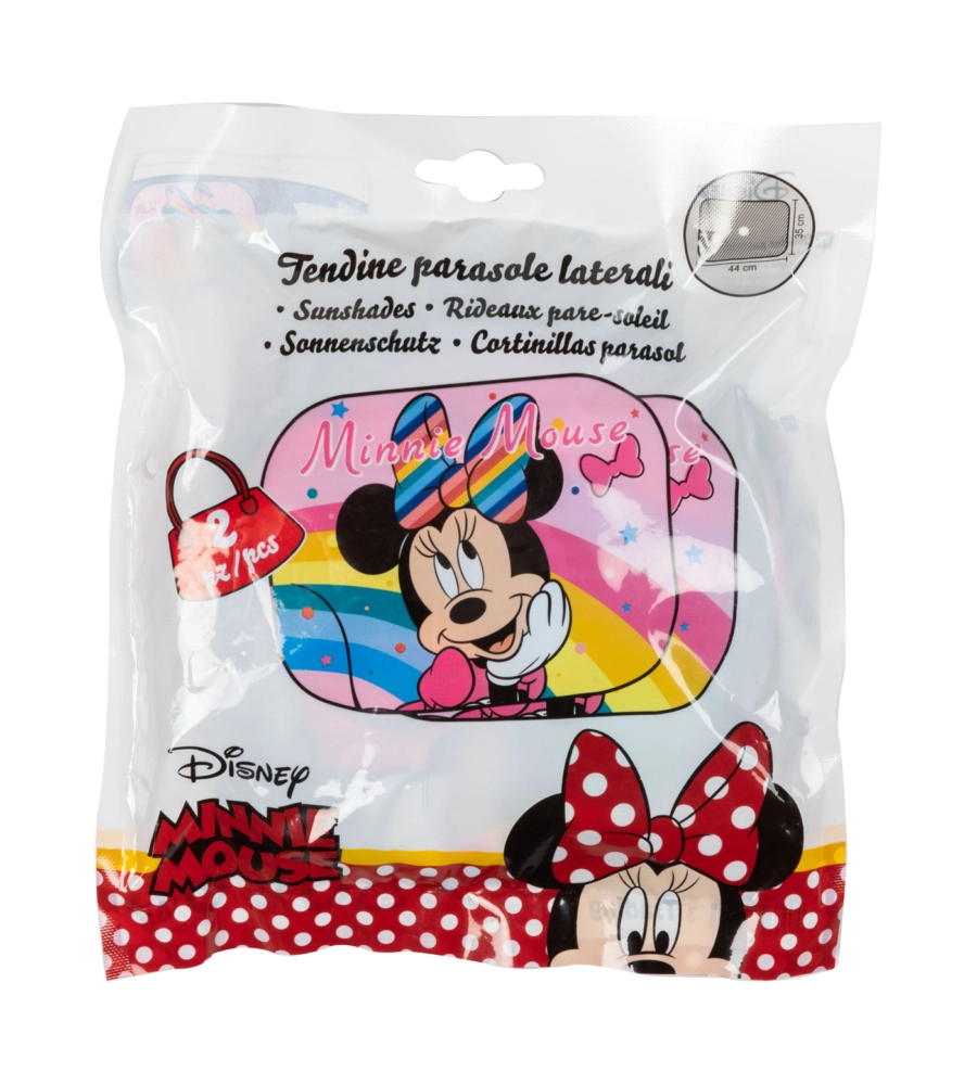 COPPIA TENDINE LATERALI "DISNEY MINNIE MOUSE" ARCOBALENO 44X35 CM