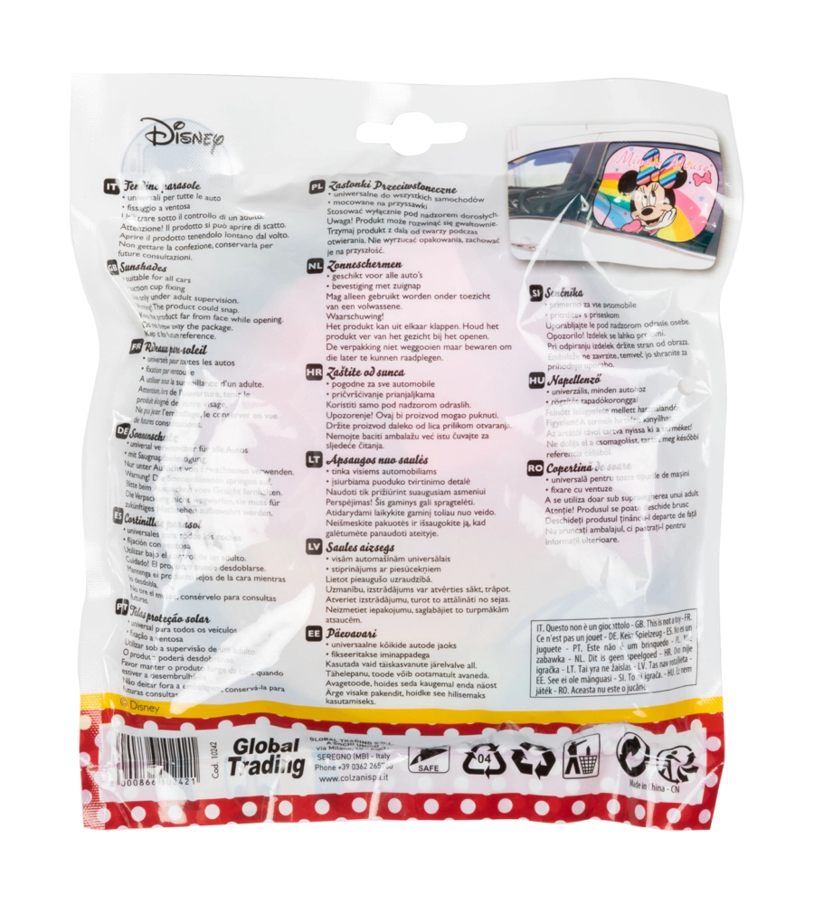 COPPIA TENDINE LATERALI "DISNEY MINNIE MOUSE" ARCOBALENO 44X35 CM