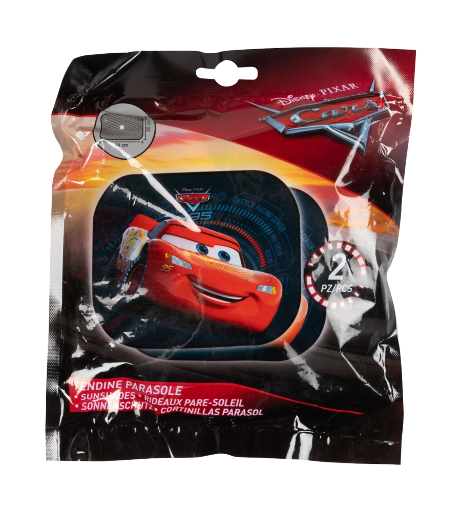 COPPIA TENDINE AUTO LATERALI "DISNEY CARS" 44X35 CM