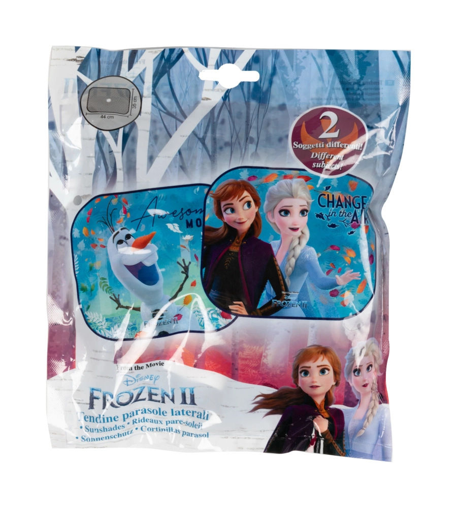 COPPIA TENDINE AUTO LATERALI "DISNEY FROZEN 2" 44X35 CM