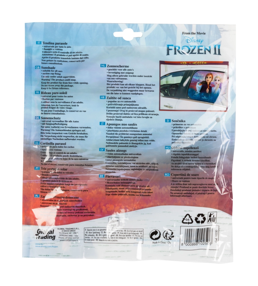 TENDINA AUTO LATERALE MAXI GRAFICA "DISNEY FROZEN" TG 60X40 CM