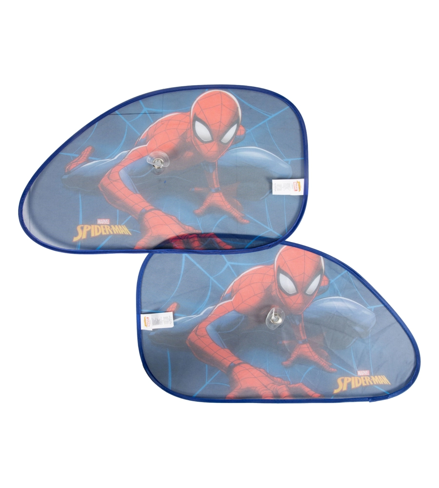 COPPIA TENDINE AUTO LATERALI TRAPEZIO "SPIDERMAN" 65X38 CM