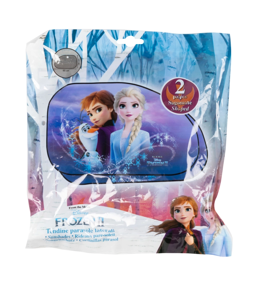 COPPIA TENDINE AUTO LATERALI TRAPEZIO "FROZEN 2", 65X38 CM