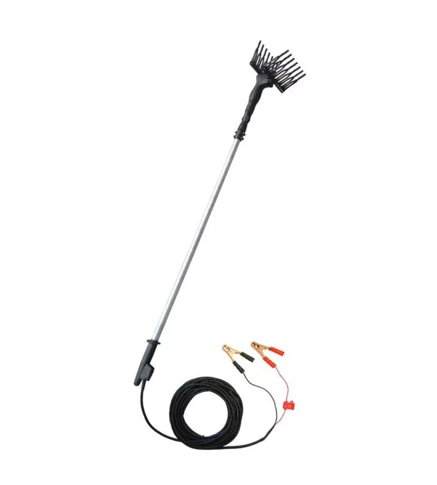 ABBACCHIATORE OLIVE ELETTRICO A BATTERIA EXCEL MOVIMENTO OSCILLATORIO VERTICALE 12V + ASTA TELESCOPICA 2,2-3 MT