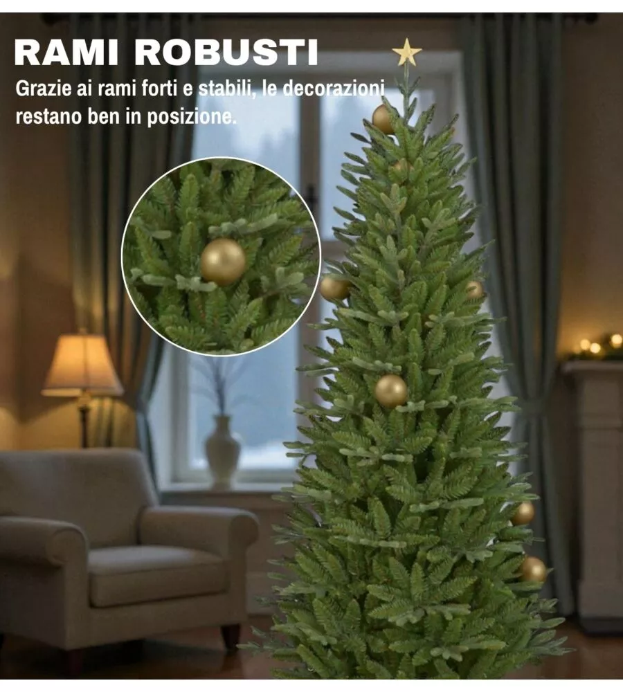 ALBERO DI NATALE ARTIFICIALE XMAS JOY "NEW REGAL" VERDE 180 CM