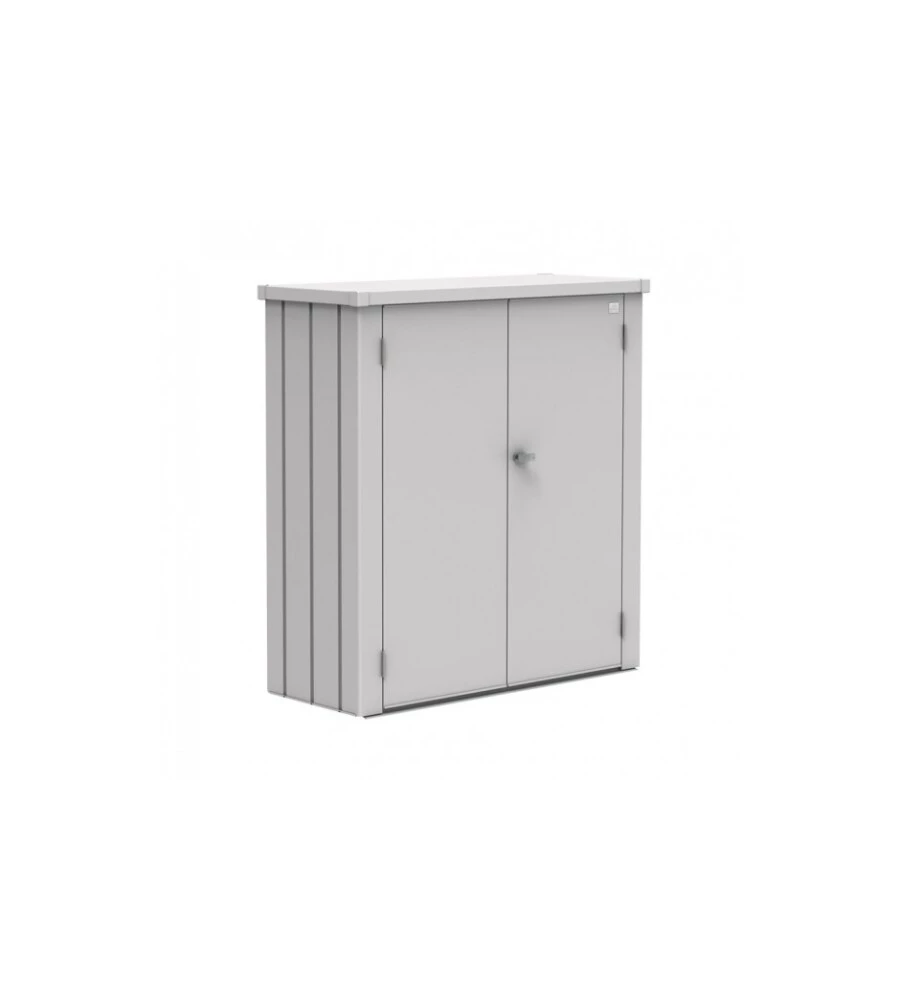 ARMADIO DA ESTERNO BIOHORT "ROMEO M" IN ACCIAIO ARGENTO METALLIZZATO, 132X57X140 CM - 55070