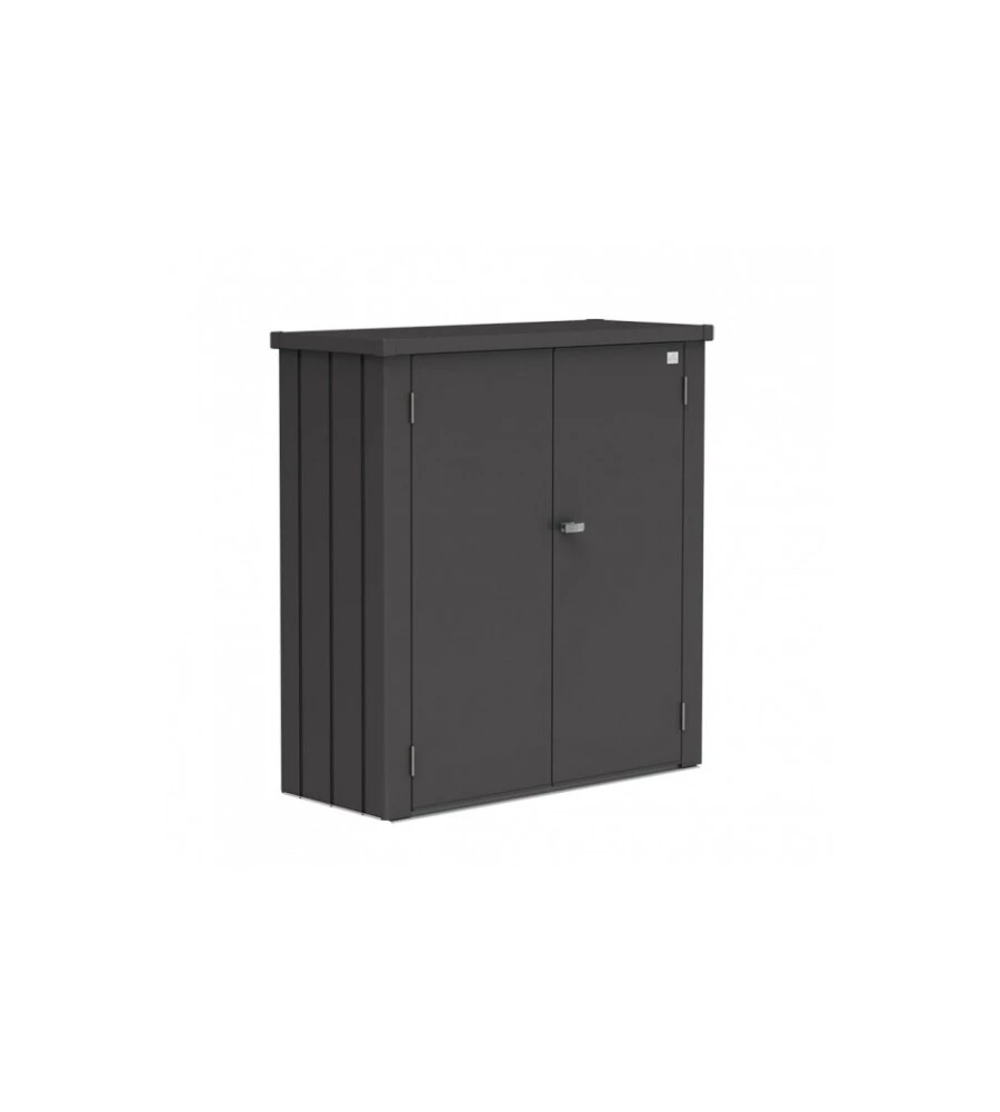 ARMADIO DA ESTERNO BIOHORT "ROMEO M" IN ACCIAIO GRIGIO SCURO METALLIZZATO, 132X57X140 CM - 56070
