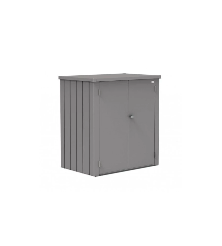 ARMADIO DA ESTERNO BIOHORT "ROMEO L" IN ACCIAIO GRIGIO QUARZO METALLIZZATO, 132X87X140 CM - 58080