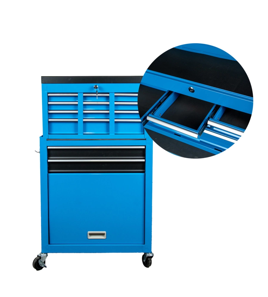 CASSETTIERA PORTA ATTREZZI EASY SYSTEM IN METALLO CON RUOTE E CASSETTIERA MOVIBILE, 61,6X33X108,2 CM
