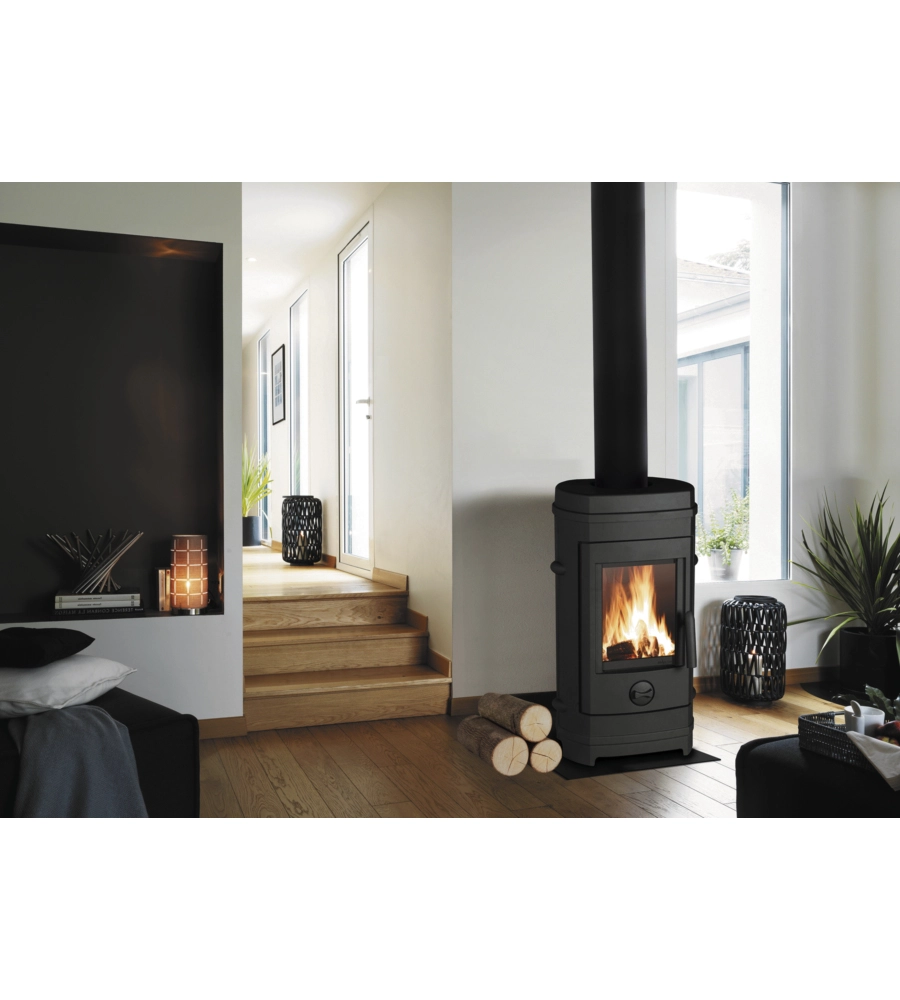 STUFA A LEGNA INVICTA "REMILLY" ANTRACITE 7 KW