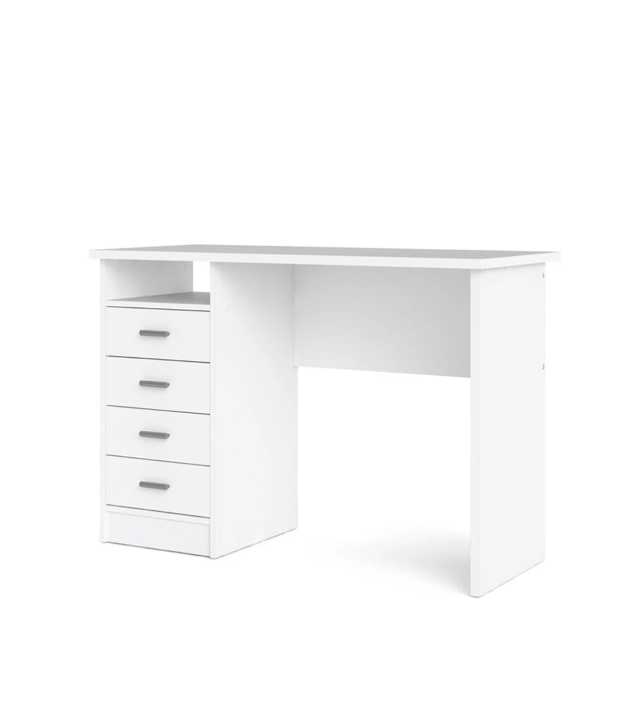 SCRIVANIA CON 4 CASSETTI BIANCA, 110X76X48,5 CM