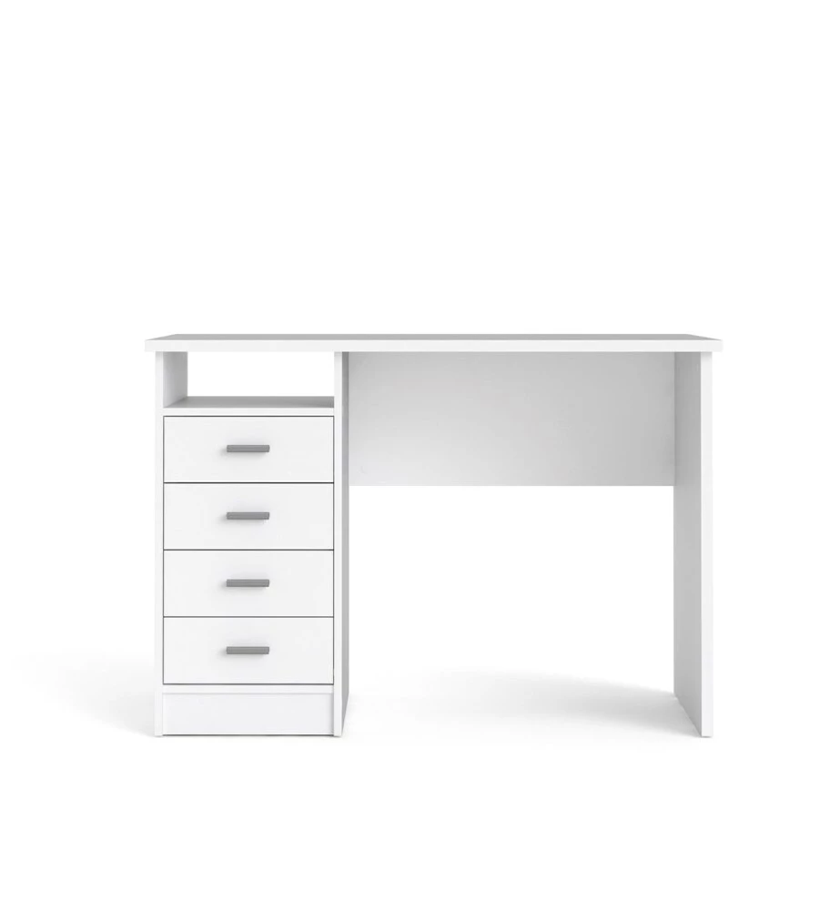 SCRIVANIA CON 4 CASSETTI BIANCA, 110X76X48,5 CM