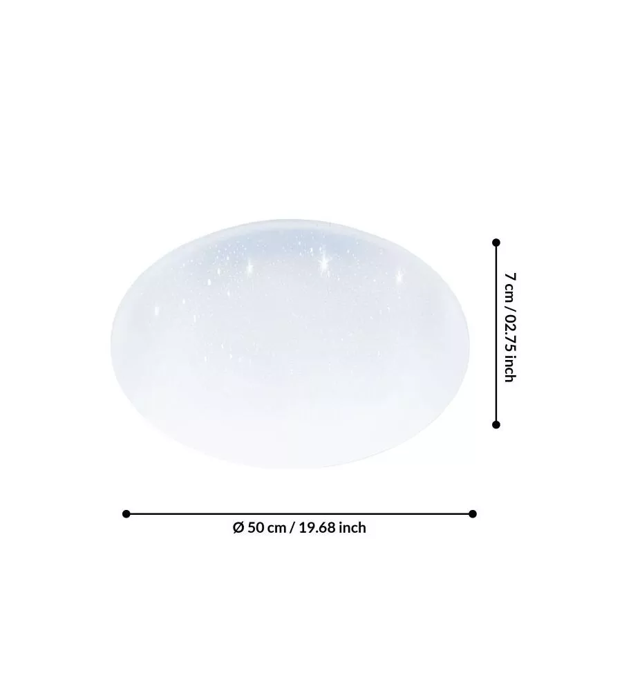 PLAFONIERA LED DA INTERNO EGLO "POGLIOLA-S" BIANCO EFFETTO STELLATO 4000K 50CM