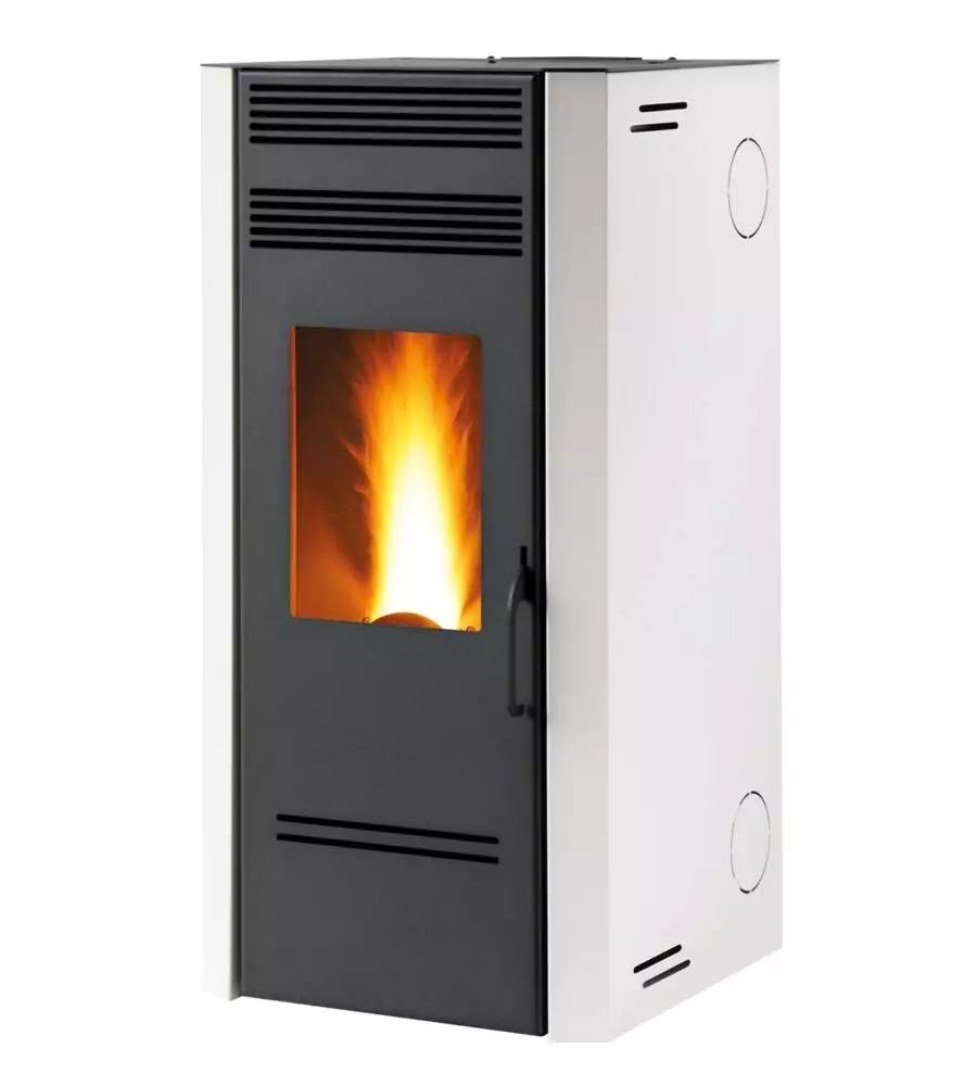 STUFA A PELLET VENTILATA CARIS "MAYLEA" CON HEALTHSYSTEM BIANCO 7,1 KW