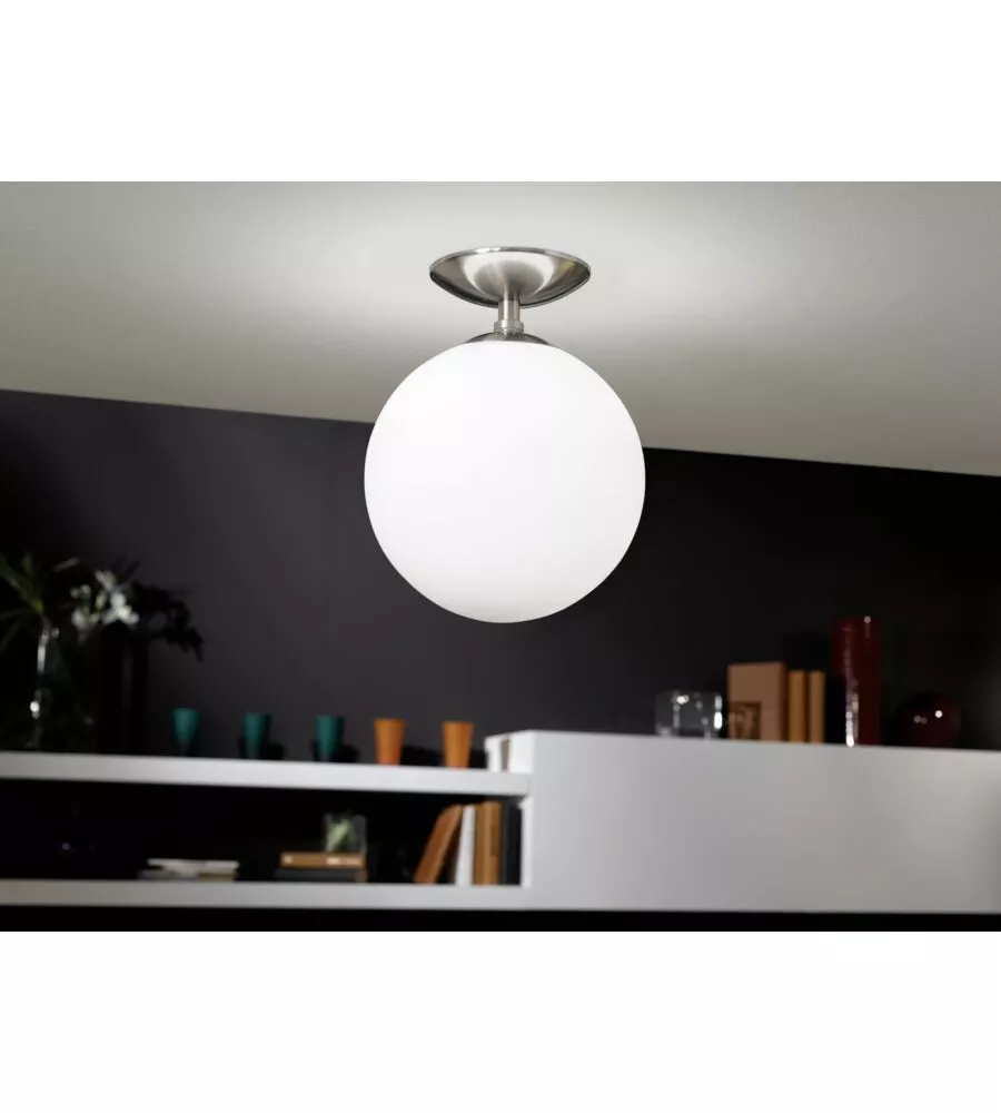 PLAFONIERA "RONDO" VETRO OPALE, Ø 25 CM
