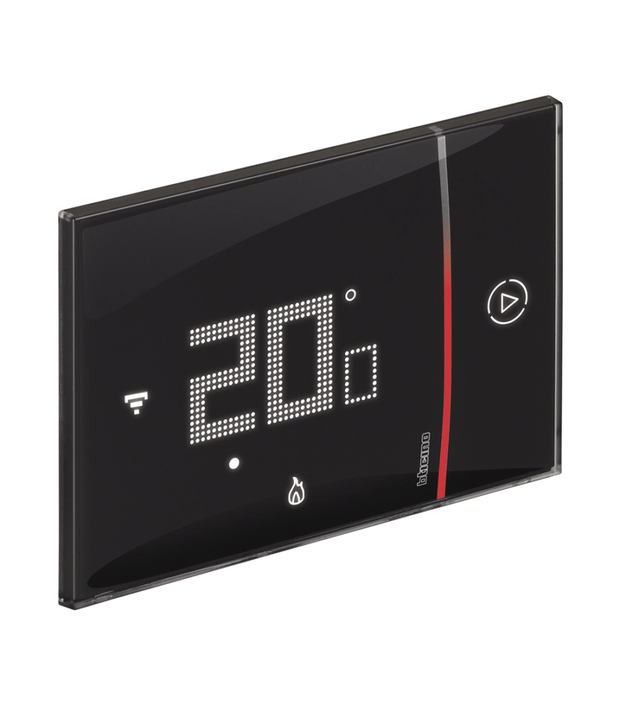 TERMOSTATO DA INCASSO BTICINO "SMARTHER 2", COLORE NERO