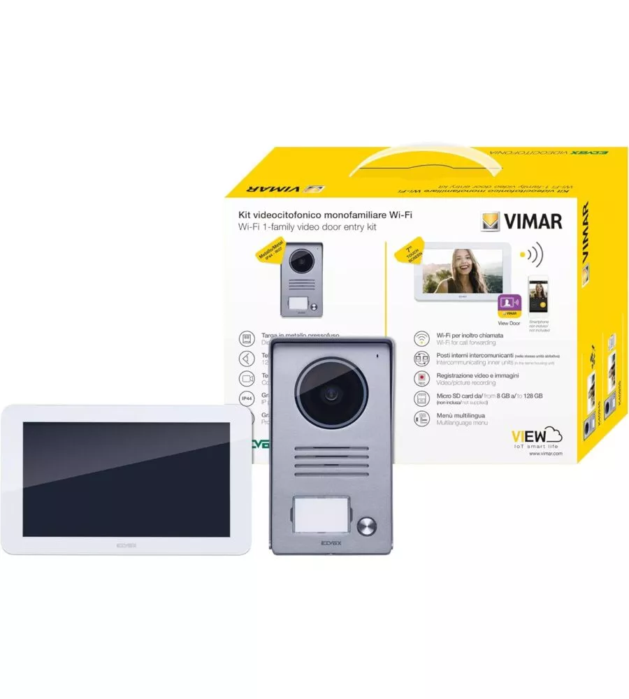 KIT VIDEOCITOFONICO MONOFAMILIARE WIFI