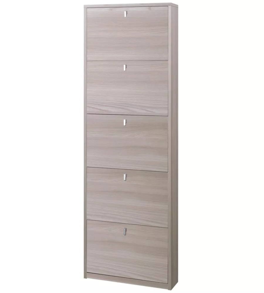 SCARPIERA OLMO CON 5 ANTE, 63X18X190 CM