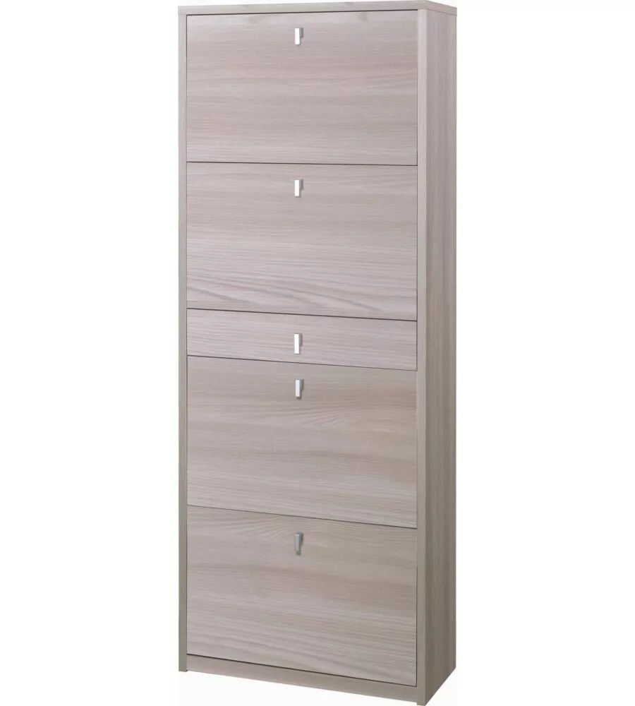 SCARPIERA OLMO CON 4 ANTE E 1 CASSETTO, 63X29X164 CM