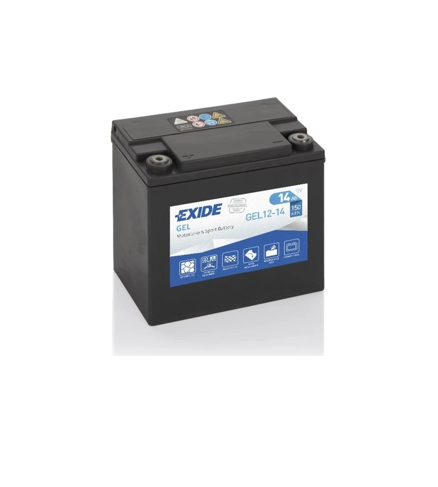BATTERIA EXIDE GEL 12V 14AH (20H) SX - L90 x H145 x P150