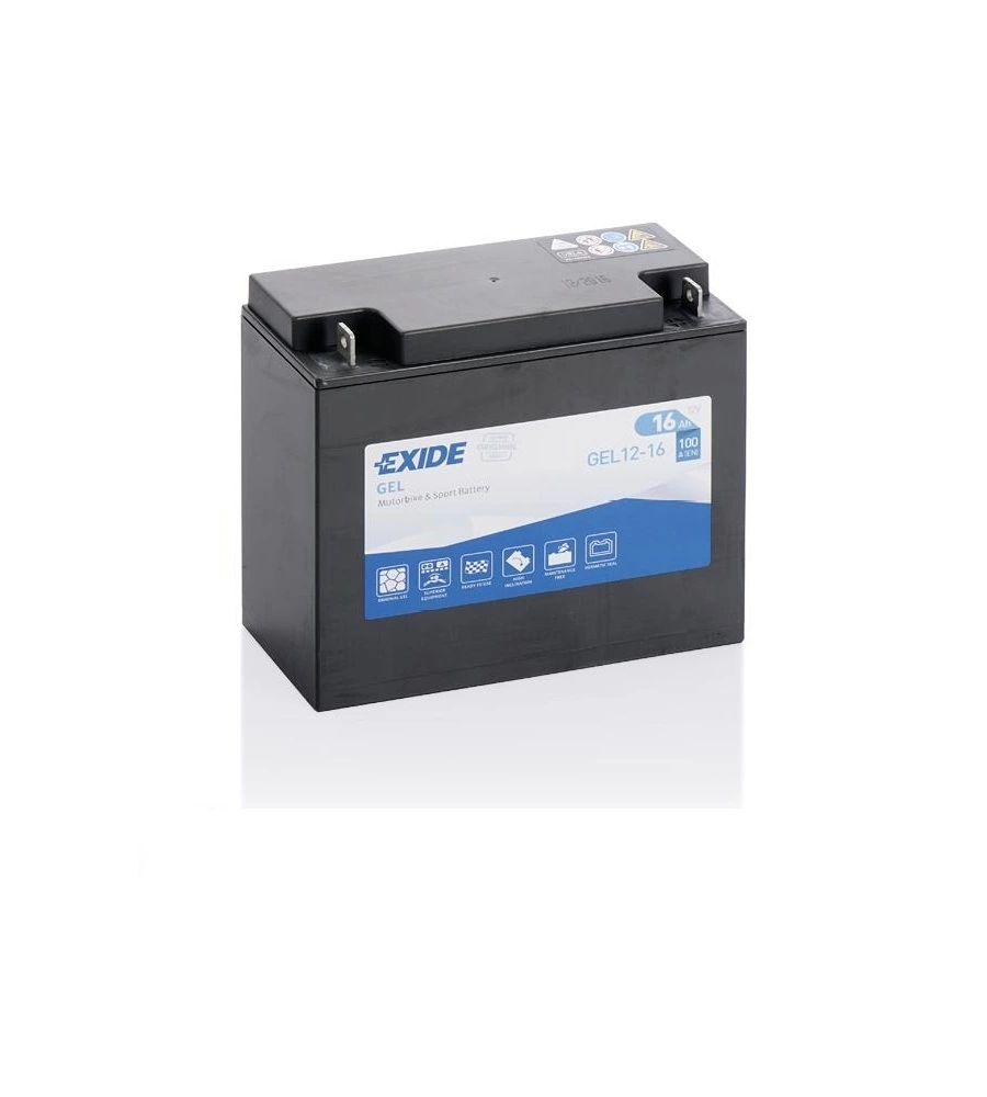 BATTERIA EXIDE GEL 12V 16AH (20H) DX - L75 x H165 x P180