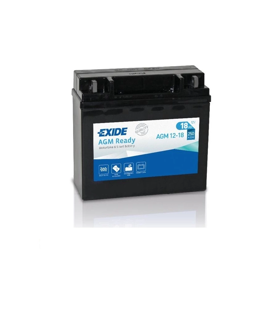 BATTERIA EXIDE AGM 12V 18AH DX - L75 x H165 x P180