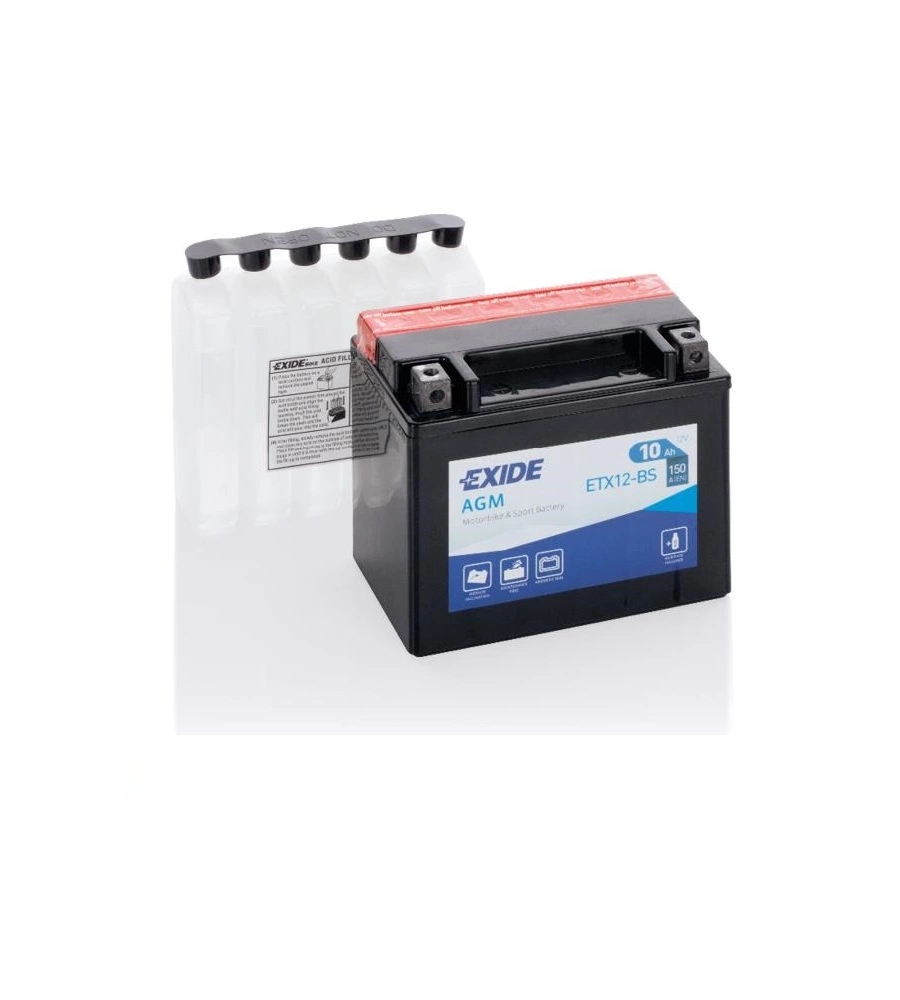 BATTERA EXIDE MAINTENANCE FREE 12V 10AH SX 150A - L90 x H130 x P150