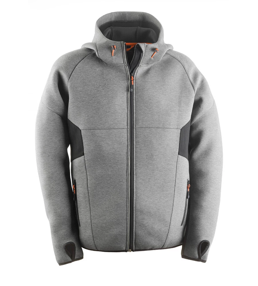 FELPA DA LAVORO KAPRIOL "TECH HOODIE" COLORE GRIGIO, TG XXXL
