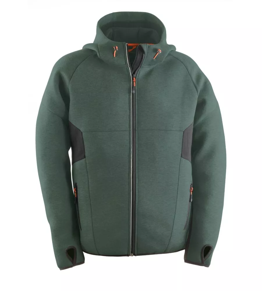 FELPA DA LAVORO TECH HOODIE VERDE, TG XXXL - KAPRIOL