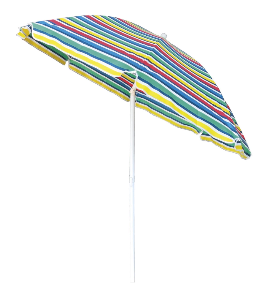 OMBRELLONE DA SPIAGGIA GIREVOLE ROTONDO EUROGARDEN IN POLIESTERE FANTASIE ASSORTITE 180X180 CM
