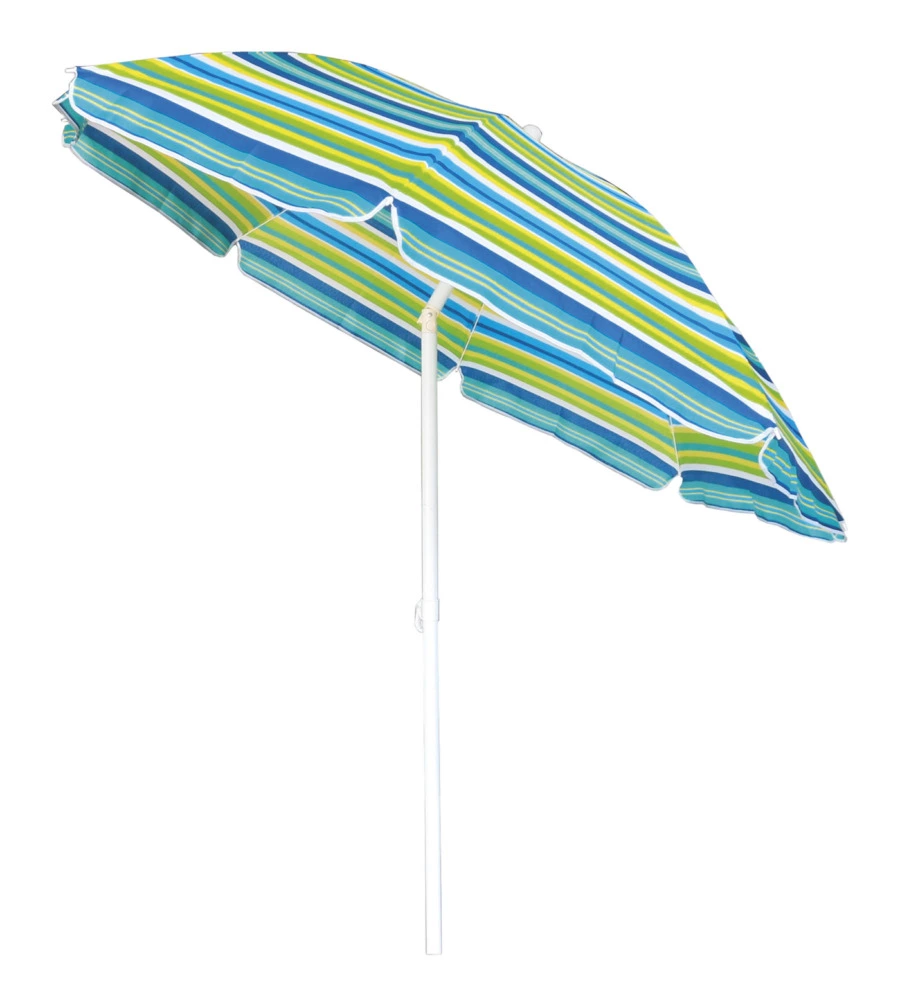 OMBRELLONE DA SPIAGGIA GIREVOLE ROTONDO EUROGARDEN IN POLIESTERE FANTASIE ASSORTITE 180X180 CM