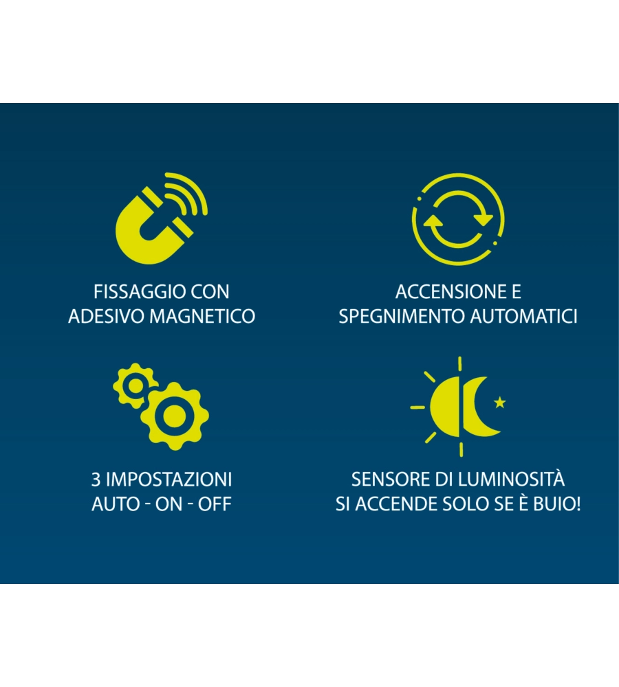 STICKY LIGHT LUCE 10 LED CON SENSORE DI MOVIMENTO